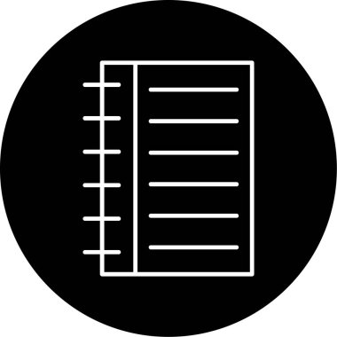 Web Kullanımı için Not Defteri Simgesi, Vektör İllüstrasyonu