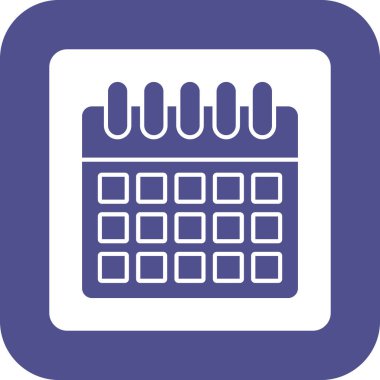 Web Kullanımı için Takvim Simgesi, Vektör İllüstrasyonu