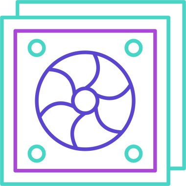 Web Kullanımı için Fan Simgesi, Vektör İllüstrasyonu