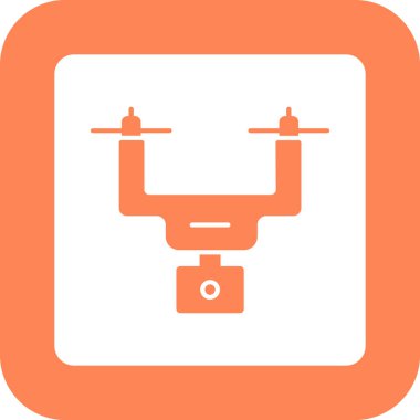 Web Kullanımı için Kamera Drone Simgesi, Vektör İllüstrasyonu