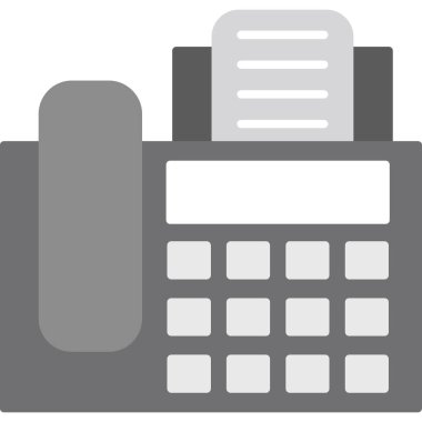 Web kullanımı için Telefon Faks Simgesi, Vektör İllüstrasyonu