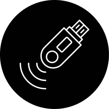 Web Kullanımı için USB Simgesi, Vektör İllüstrasyonu