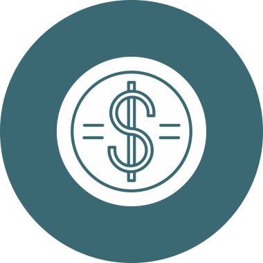 Web kullanımı için Para Birimi Simgesi, Vektör İllüstrasyonu