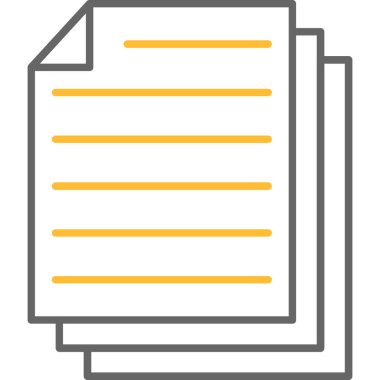 Web Kullanımı için Kağıt Simgesi, Vektör İllüstrasyonu