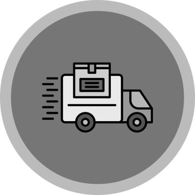 Web kullanımı için Taşıma Aracı Simgesi, Vektör İllüstrasyonu