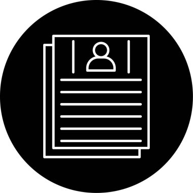 Web Kullanımı için CV Simgesi, Vektör İllüstrasyonu