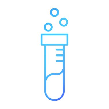 Web kullanımı için test tübü simgesi, vektör illüstrasyonu
