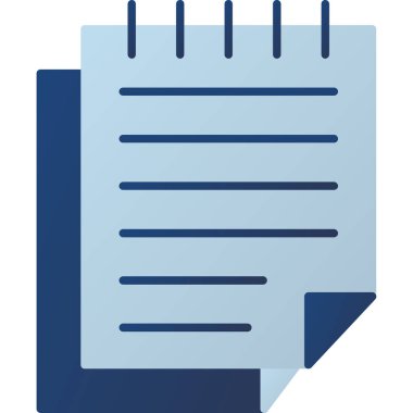 Web Kullanımı için Notlar Simgesi, Vektör İllüstrasyonu