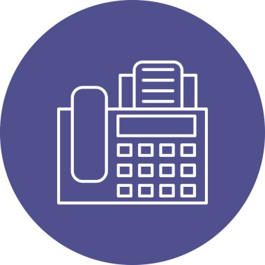 Web kullanımı için Telefon Faks Simgesi, Vektör İllüstrasyonu