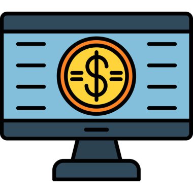 Web kullanımı için Siber Pazartesi Simgesi, Vektör İllüstrasyonu