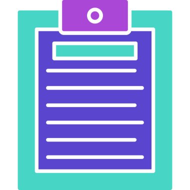 Web Kullanımı için Not Simgesi, Vektör İllüstrasyonu