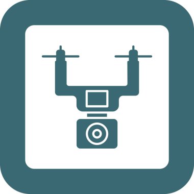 Web Kullanımı için Drone Simgesi, Vektör İllüstrasyonu