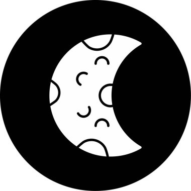 Yarım Ay Simgesi, Web Kullanımı için Vektör İllüstrasyonu