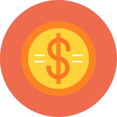 Web kullanımı için Para Birimi Simgesi, Vektör İllüstrasyonu