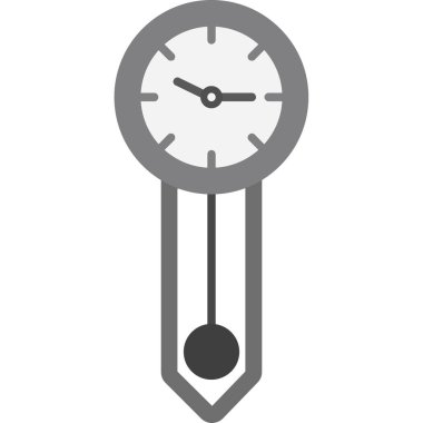 Web Kullanımı için Duvar Saati Simgesi, Vektör İllüstrasyonu