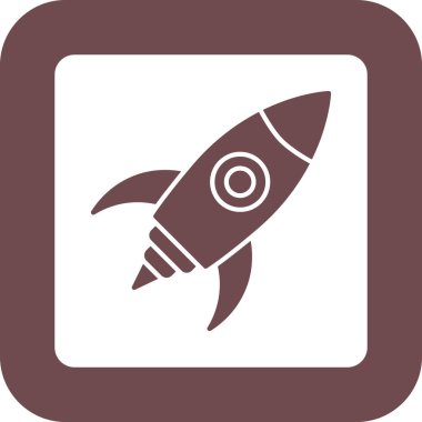 Uzay Roketi Simgesi, Web Kullanımı için Vektör Resimleri