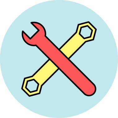 Web Kullanımı için Araç Simgesi, Vektör İllüstrasyonu