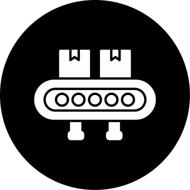 Web Kullanımı için Taşıyıcı Kayışı Simgesi, Vektör İllüstrasyonu