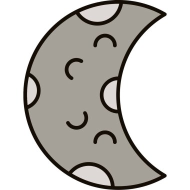 Yarım Ay Simgesi, Web Kullanımı için Vektör İllüstrasyonu