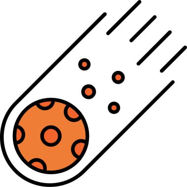 Web Kullanımı için Kuyrukluyıldız Simgesi, Vektör İllüstrasyonu