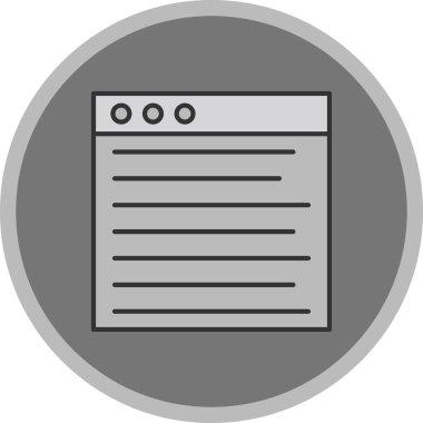 Web Tarayıcı Simgesi, Web Kullanımı için Vektör İllüstrasyonu