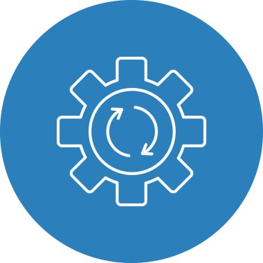 Cogwheel Simgesi, Web Kullanımı için Vektör İllüstrasyonu