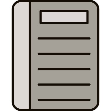 Web Kullanımı için Kitap Simgesi, Vektör İllüstrasyonu