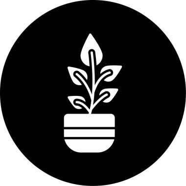 Web Kullanımı için Bitki Simgesi, Vektör İllüstrasyonu