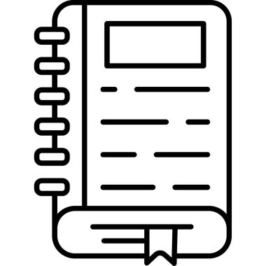 Journal.svg Simgesi, Web Kullanımı için Vektör İllüstrasyonu