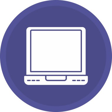 Web Kullanımı için dizüstü bilgisayar simgesi, Vektör İllüstrasyonu