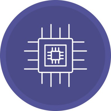 Çip Simgesi, Web Kullanımı için Vektör İllüstrasyonu