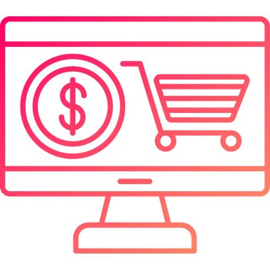 Web Kullanımı için Etrade Simgesi, Vektör İllüstrasyonu