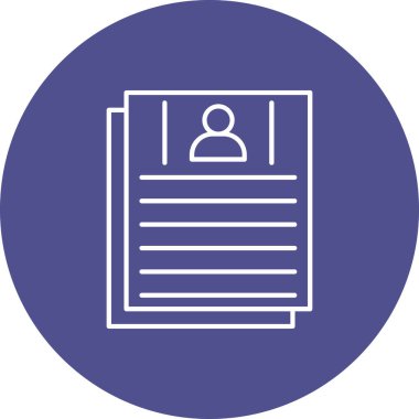 Web Kullanımı için CV Simgesi, Vektör İllüstrasyonu