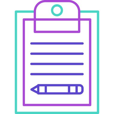 Web Kullanımı için Not Defteri Simgesi, Vektör İllüstrasyonu