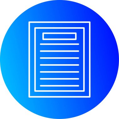 Web Kullanımı için Not Simgesi, Vektör İllüstrasyonu