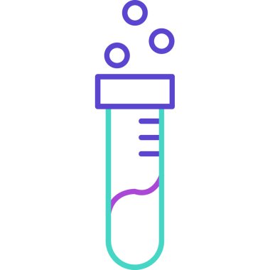 Web kullanımı için test tübü simgesi, vektör illüstrasyonu