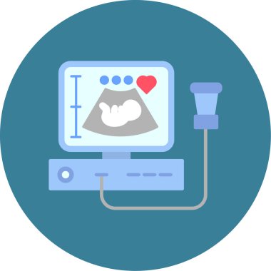 Web kullanımı için Ultrason Simgesi, Vektör İllüstrasyonu