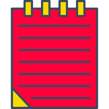 Web Kullanımı için Not Simgesi, Vektör İllüstrasyonu