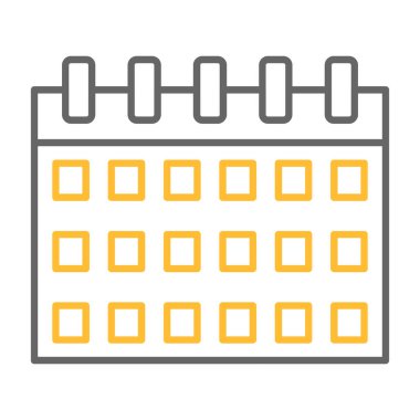 Web Kullanımı için Takvim Simgesi, Vektör İllüstrasyonu