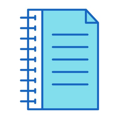 Web Kullanımı için Not Defteri Simgesi, Vektör İllüstrasyonu