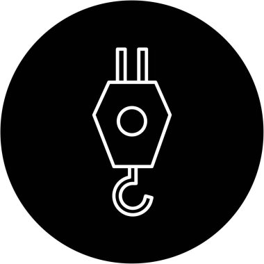 Crane Simgesi, Web Kullanımı için Vektör İllüstrasyonu