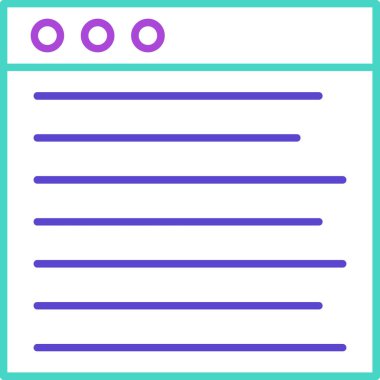 Web Tarayıcı Simgesi, Web Kullanımı için Vektör İllüstrasyonu