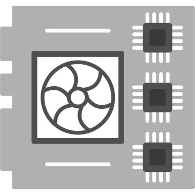 Web Kullanımı için Ana Kart Simgesi, Vektör İllüstrasyonu