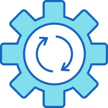 Cogwheel Simgesi, Web Kullanımı için Vektör İllüstrasyonu