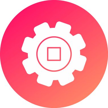 Web Kullanımı için Vektör İllüstrasyonu Gear Simgesi