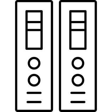 Binder.svg Simgesi, Web Kullanımı için Vektör İllüstrasyonu