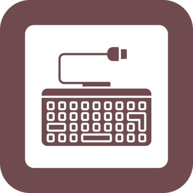 Web Kullanımı için Klavye Simgesi, Vektör İllüstrasyonu