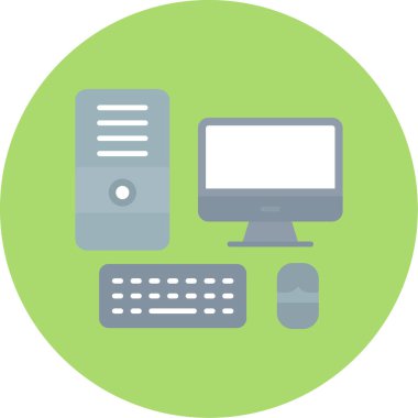 Web Kullanımı için Bilgisayar Simgesi, Vektör İllüstrasyonu