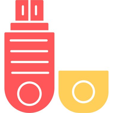 Web Kullanımı için Pendrive Simgesi, Vektör İllüstrasyonu