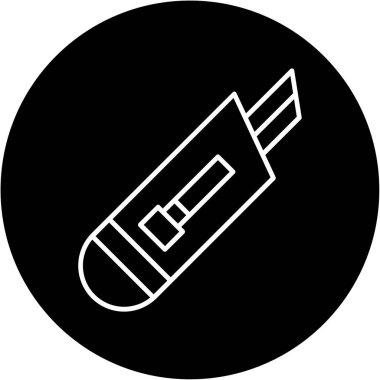 Web Kullanımı İçin Kesici Simgesi, Vektör İllüstrasyonu